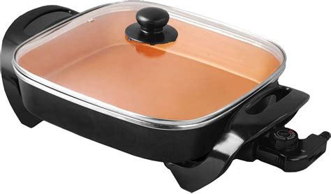 copper electric skillet box|copper electric skillet nonstick.